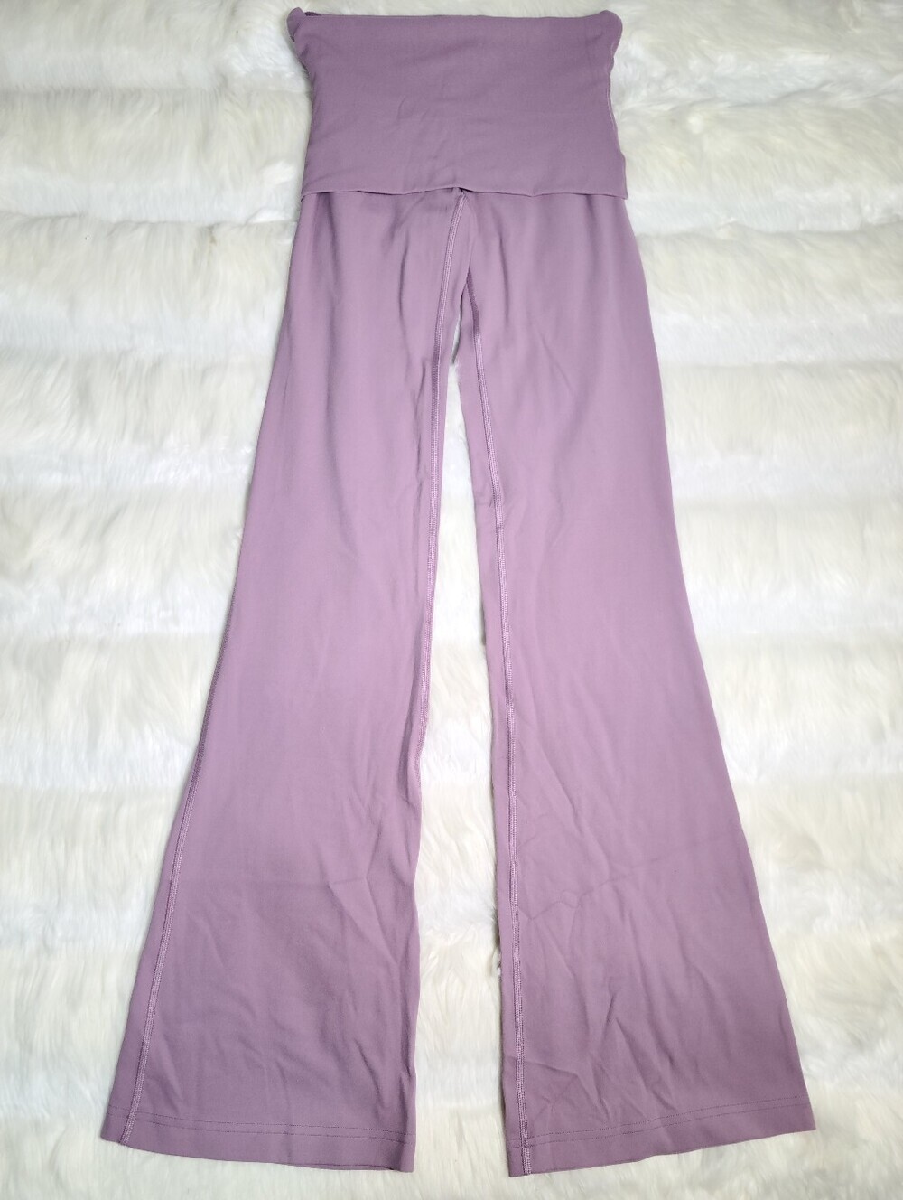 Lululemon Groove Nulu Foldover Waist Flared Pants Purple Size XS 4 NEW